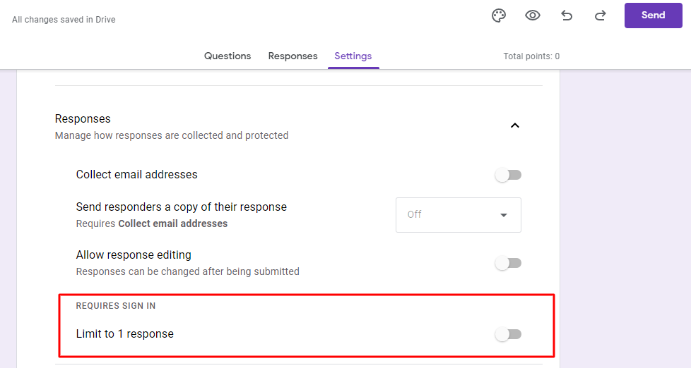 Collect Lab Data with Google Forms Limit 1