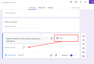 Use Google Forms for attendance tracking