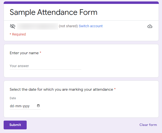 Use Google Forms for attendance tracking (foolproof strategy)