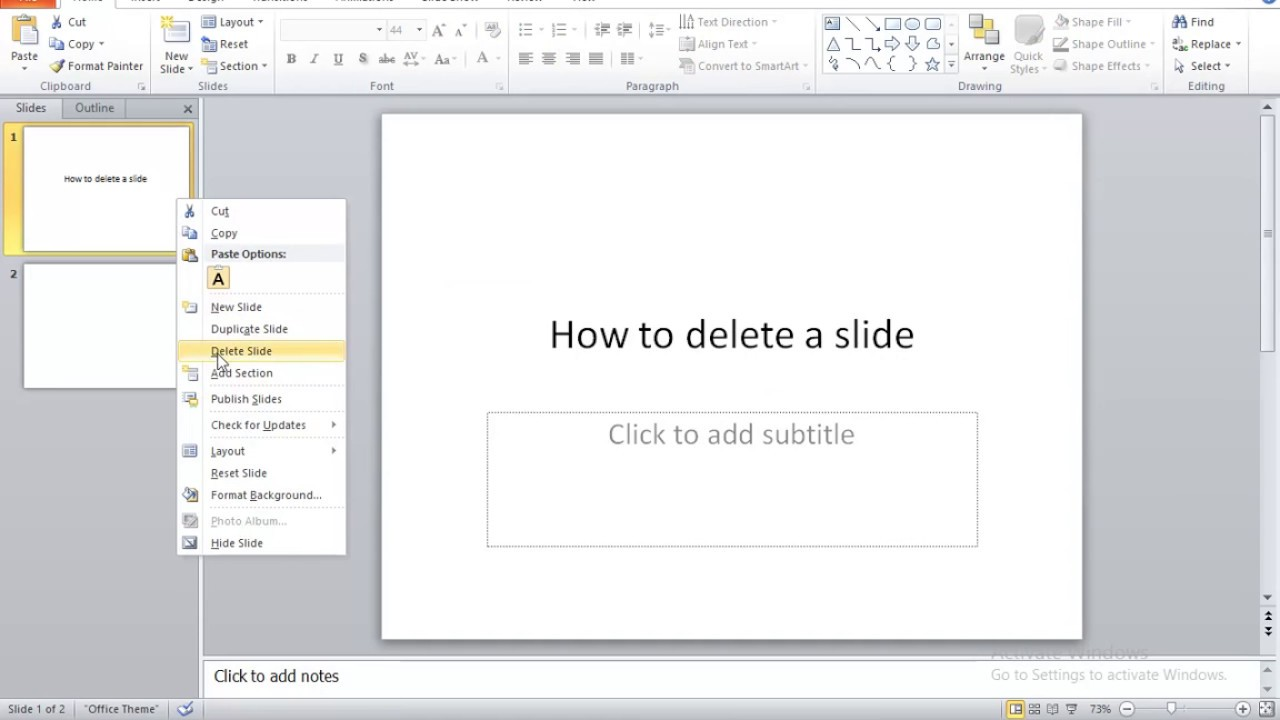 the use of slide presentations in a classroom