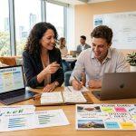 life coach helping a young professional plan career goals