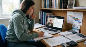 A-Level-student-having-an-advanced-online-lesson-with-a-specialist-tutor