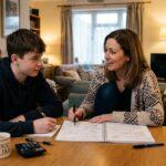 UK parent and teenager discussing their learning needs before choosing an online tutor