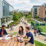 diverse students living and studying independently