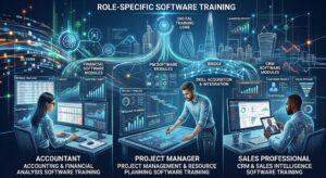 split-concept-business-image-showing-different-employees-using-technology-for-different-role