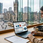student analysing the complete cost of an international degree on a laptop