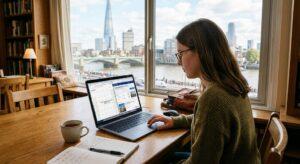 a-student-checking-a-calendar-while-comparing-flights-and-hotels